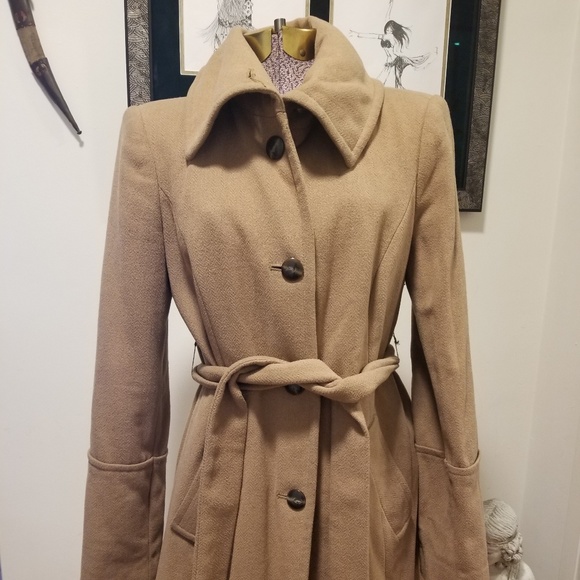 The Limited Jackets & Blazers - The Limited Wool/Blend Trench Coat Jacket (Tan)